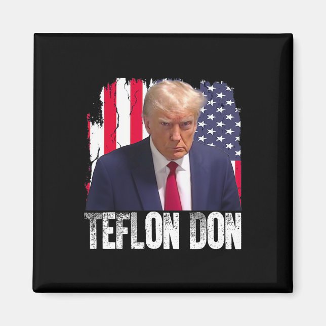 Imã Teflon Don Donald Trump Mugshot  (Frente)