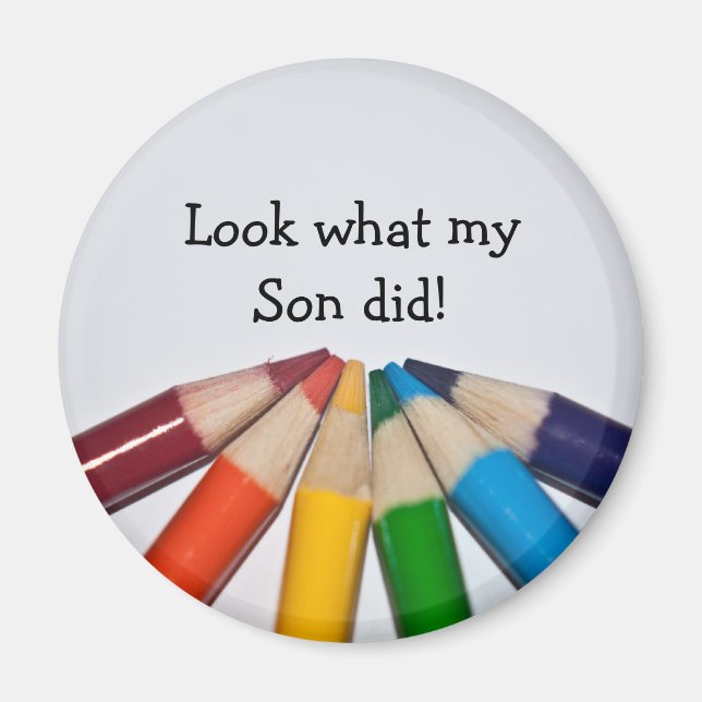 Imã Tela de Trabalho de arte de Lápis Colorido (Frente)