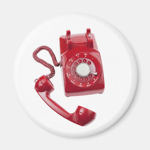 Imã Telefone Rotativo Vermelho