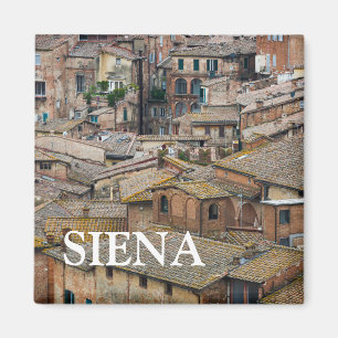Imã Telhados no ímã da foto do texto de Siena
