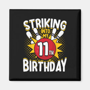 Imã Tema De Boliche De Aniversário 11 tocando No Anive
