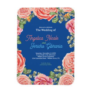 Ímã Tema de Casamento Rosa Pink