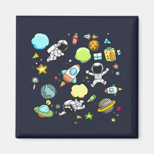 Imã Tema legal do espaço - astronautas & navios de