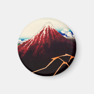 Imã Tempestade abaixo do cume por Katsushika Hokusai