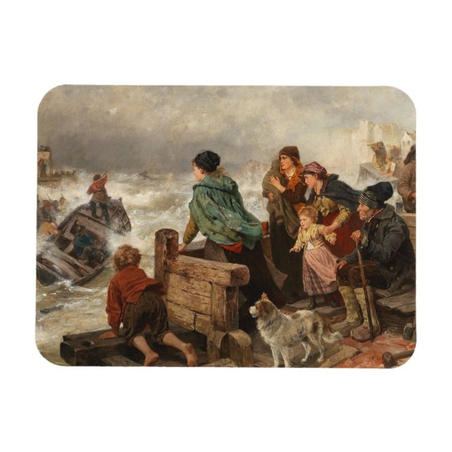 Ímã Tempestade na costa (por Rudolf Jordan) (Horizontal)