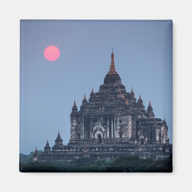 Imã Templo Budista Ao Pôr do Sol (Frente)