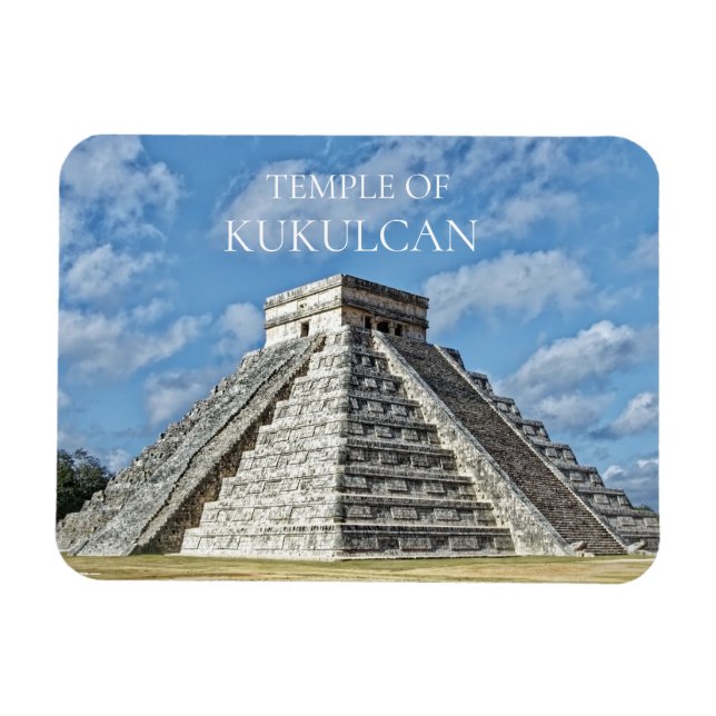 Ímã Templo de Kukulcán, Pirâmide, Chichen Itza, México (Horizontal)