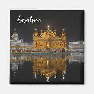 Imã Templo de Ouro Amritsar Noite Índia