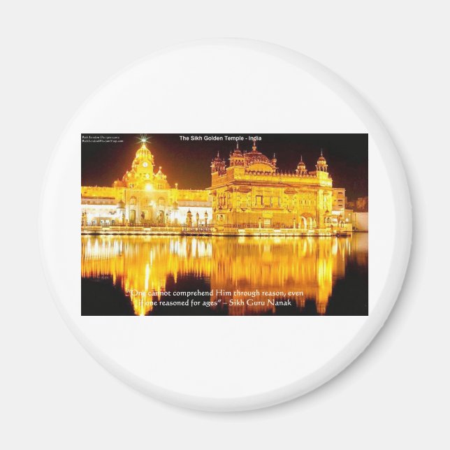 Imã Templo Dourado Sikh na Índia Camisetas & Presentes (Frente)