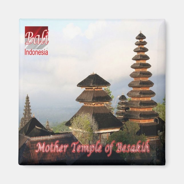 Imã Templo Mãe z018 de BESAKIH, BALI, frigorífico (Frente)