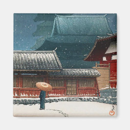 Imã Templo Tennô-ji em Osaka hasui kawase shin hanga