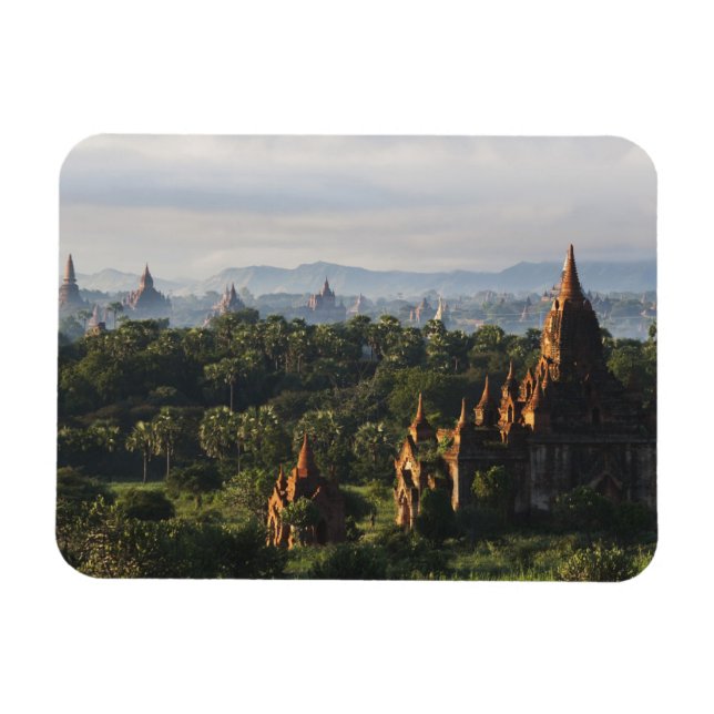 Ímã Templos ao nascer do sol, Bagan, Myanmar (Horizontal)