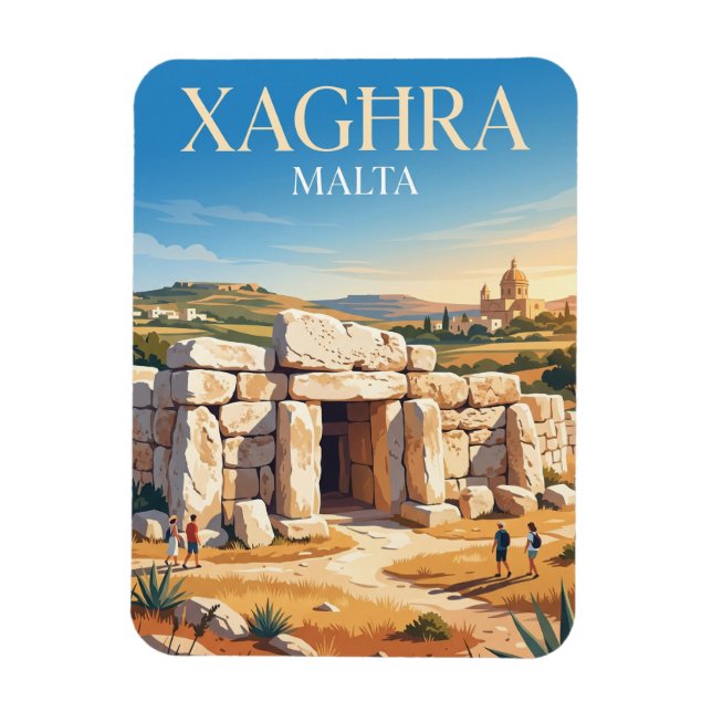 Ímã Templos de Ġgantija Malta (Vertical)
