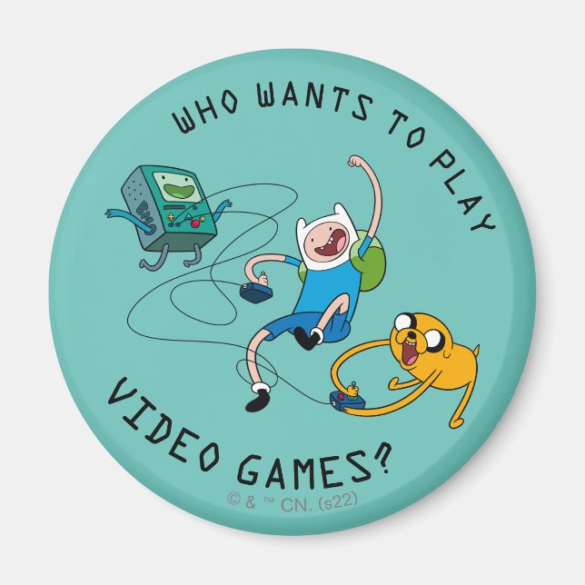 Imã Tempo de Aventura | Finn & Jake Play Com BMO (Frente)