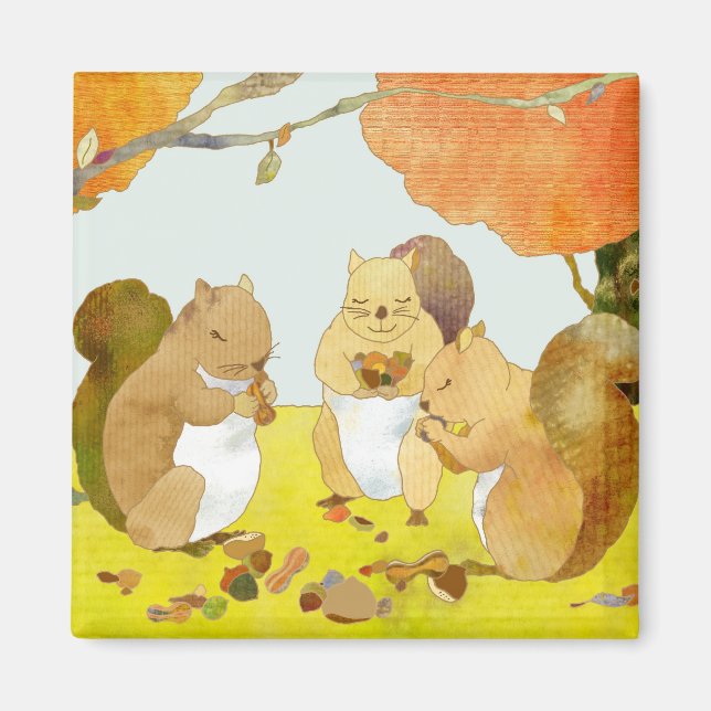 Imã Tempo de Colheita de Pequenos Esquilos (Frente)