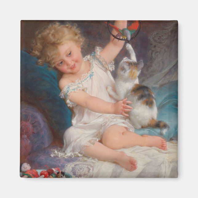 Imã Tempo de Reprodução: Rapariga Brincando com seu Pe (Frente)