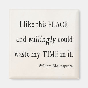 Imã Tempo disposta Waste estas citações de Shakespea