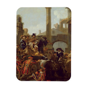 Ímã Tempo do carnaval em Roma, 1653 (óleo em canvas)