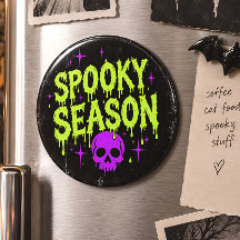 Temporada Assustadora Crânio Verde Neon Halloween