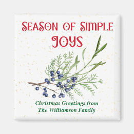 Imã Temporada de Alegrias Simples Blue Juniper Natal