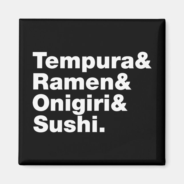 Imã Tempura & Ramen & Onigiri & Sushi das Comidas japo (Frente)