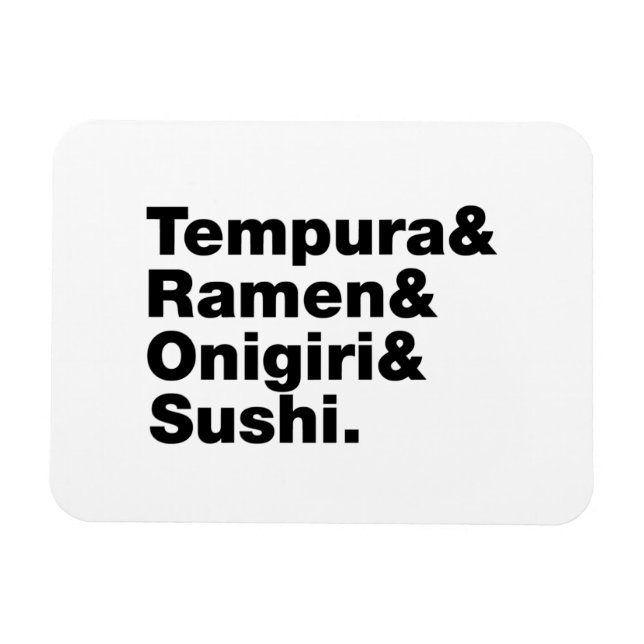 Ímã Tempura & Ramen & Onigiri & Sushi das Comidas japo (Horizontal)