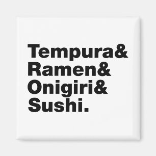 Imã Tempura & Ramen & Onigiri & Sushi das Comidas japo