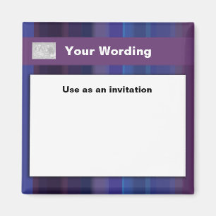 Imã Tendência de faixas azuis roxas - personalizáveis