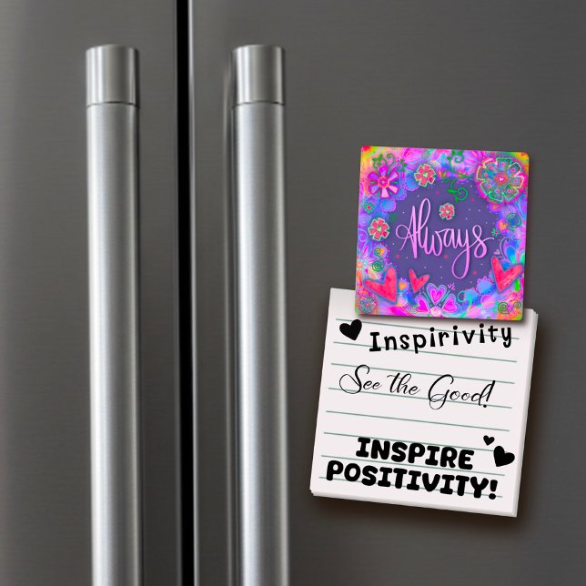 Imã Tendência Inspirativa de Coração sempre Puro e Flo (Criador carregado)