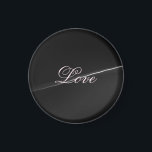 Imã Tendy Dark Cinza Wave Love Calliografia<br><div class="desc">Você pode mudar facilmente as fontes e as cores. Você também pode adicionar seu logotipo e a imagem de fundo conforme desejar.</div>