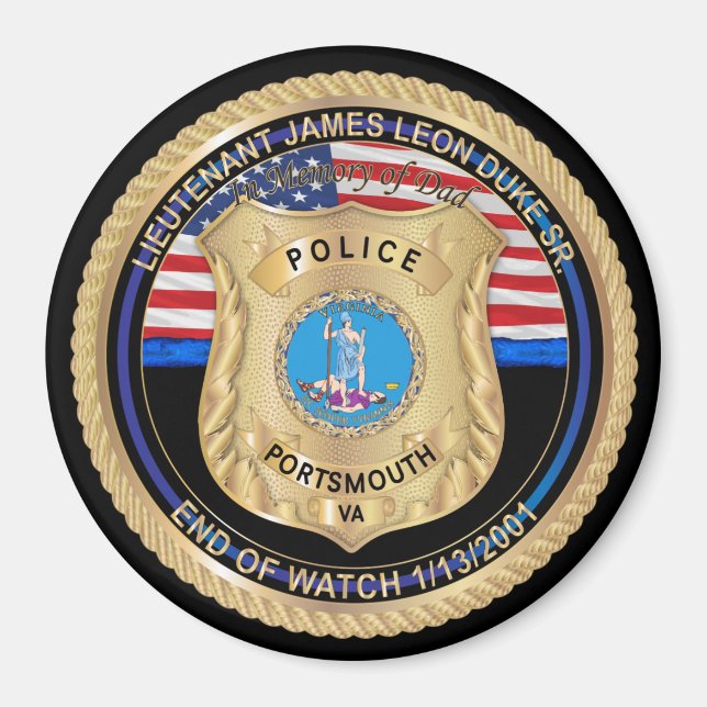 Imã Tenente James Duke Sr Magnet (Frente)