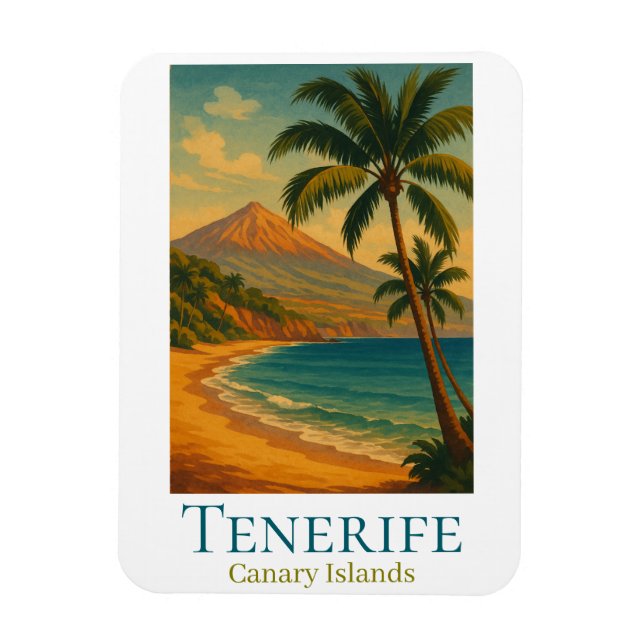 Ímã Tenerife Ilhas Canárias Monte Teide Ilha Espanhola (Vertical)