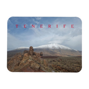 Ímã Tenerife Monte Teide com imã de geladeira de vista