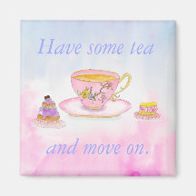 Tenha um chá e siga em frente Watercolor Teatime