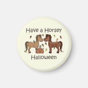 Imã Tenha um ímã Horsey do Dia das Bruxas