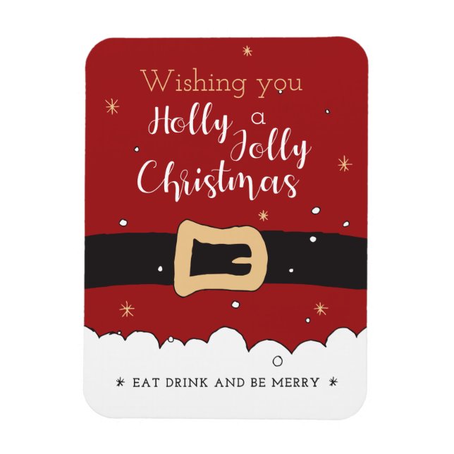 Ímã Tenha um Natal Holly Jolly (Vertical)