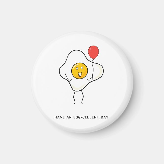 Imã Tenha um presente de aniversário Egg-cellente (Frente)