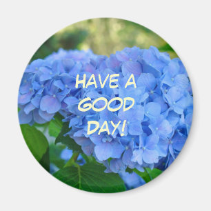 Imã Tenham um bom dia! Magnet Blue Hydrangea Flowers