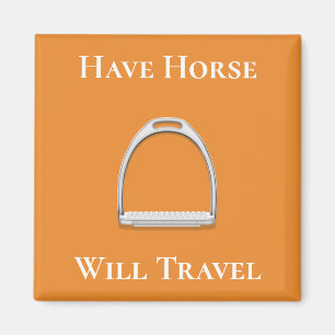 Imã "Tenham Viagem de Cavalo" Stirrup Ferro em Laranja