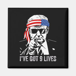Imã Tenho 9 Vidas - Trump 2024 Engraçado