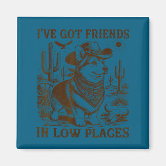 Imã Tenho amigos em lugares baixos corgi pai