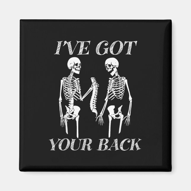 Imã Tenho o seu Skeleton de Halloween e homens (Frente)