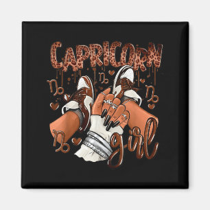 Imã Tênis Capricórnio Menina Aniversário Afro Rainha Z