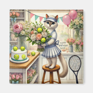 Imã Tênis Cat Watercolor para presentes de aniversário