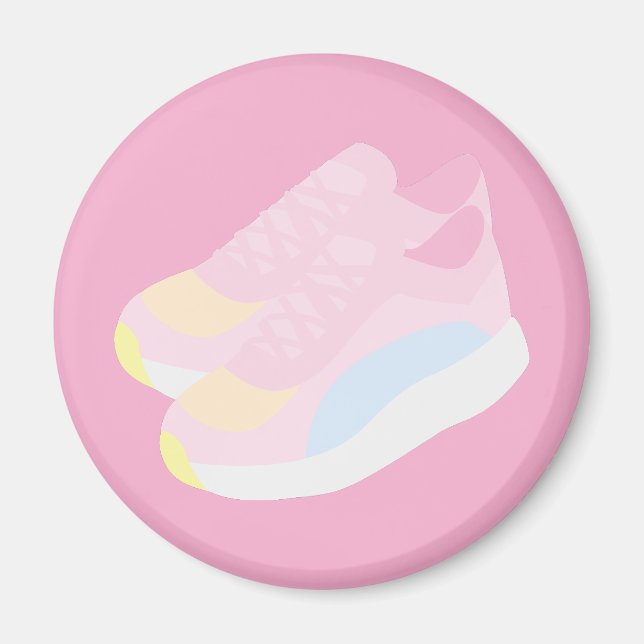 Imã Tênis Cor-de-Rosa para Corrida (Frente)