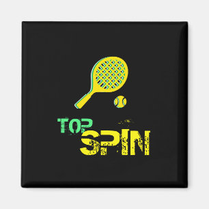 Imã Tênis Esporte Pop de Arte, Racket Verde e Amarelo