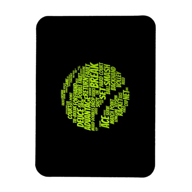 Ímã Tênis - Termos do Tênis Player Reproduzindo a esfe (Vertical)