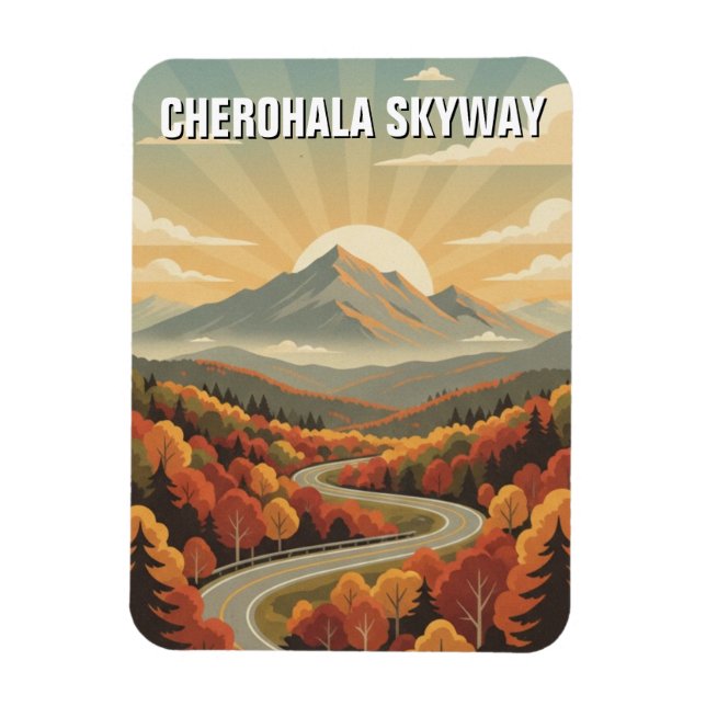 Ímã Tennessee Cherohala Skyway Souvenir (Vertical)