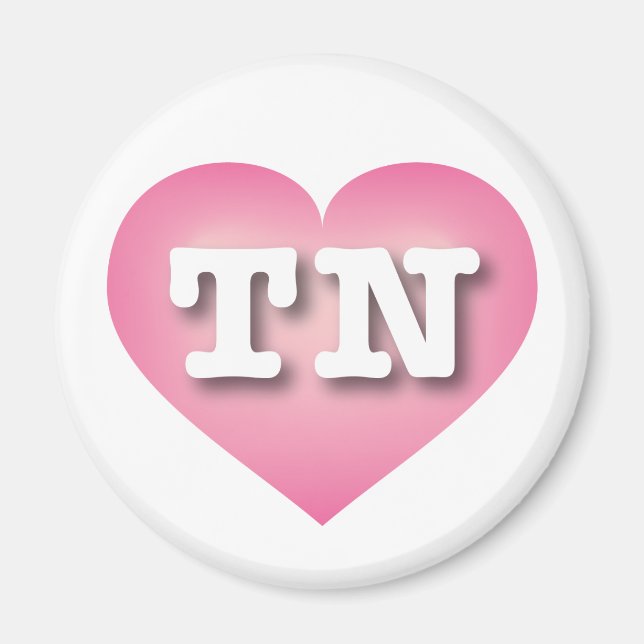 Imã Tennessee Pink Fade Heart - Adoro TN (Frente)