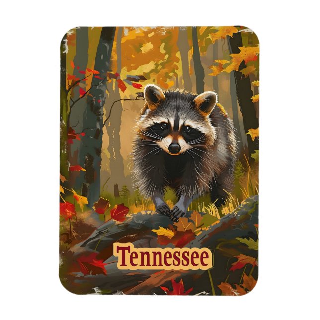 Ímã Tennessee Raccoon (Vertical)